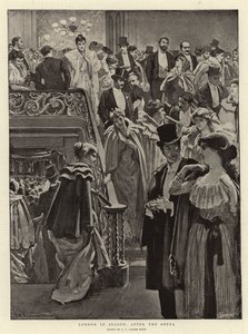 Londen in Seizoen, na de Opera door George Percy Jacomb Hood